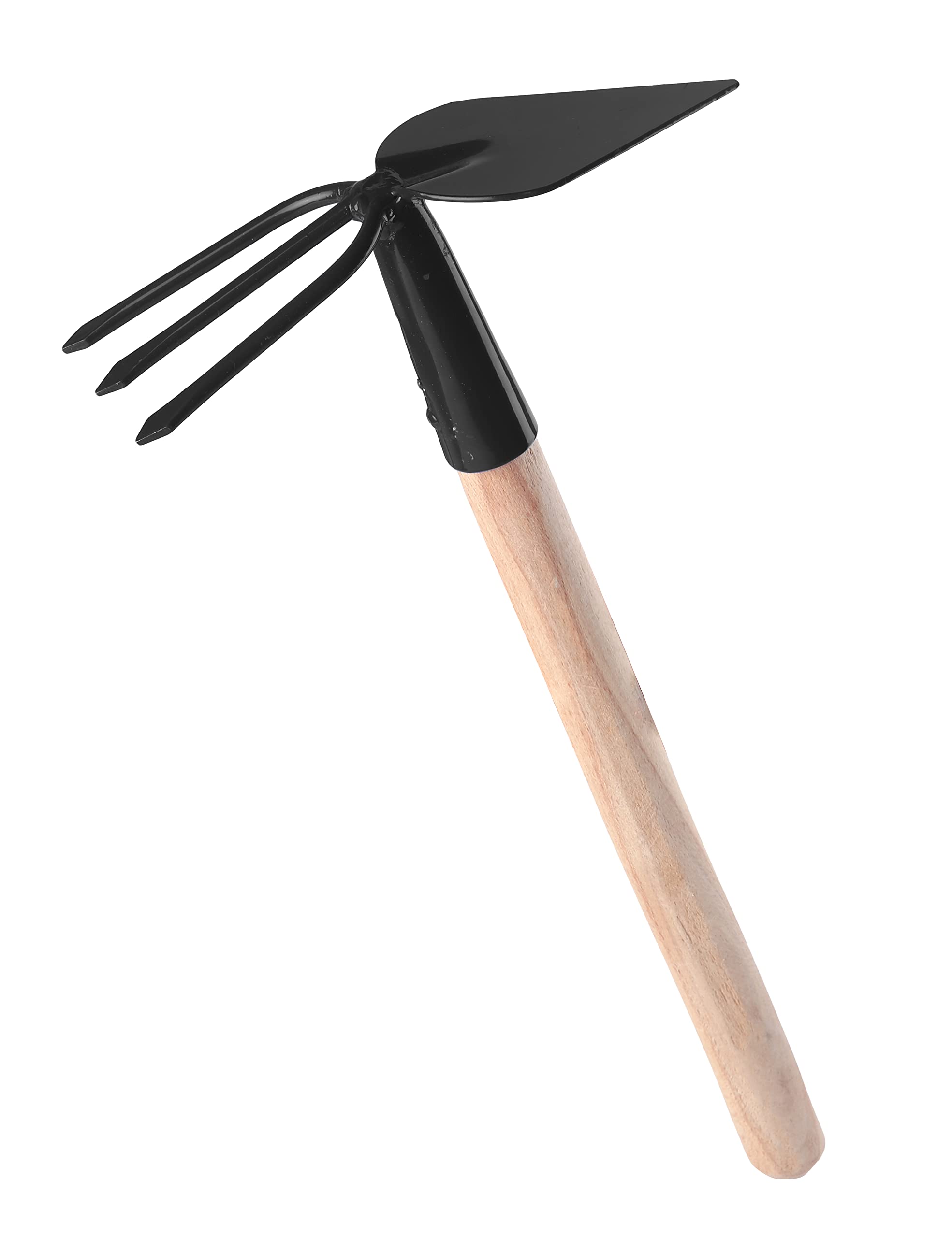 Garronda Doppia Zappa da Giardino a Forma di Cuore con Tridente Piccola Zappa con Rastrello GD-0007 (Zappetta per erbacce: nera, a forma di cuore)