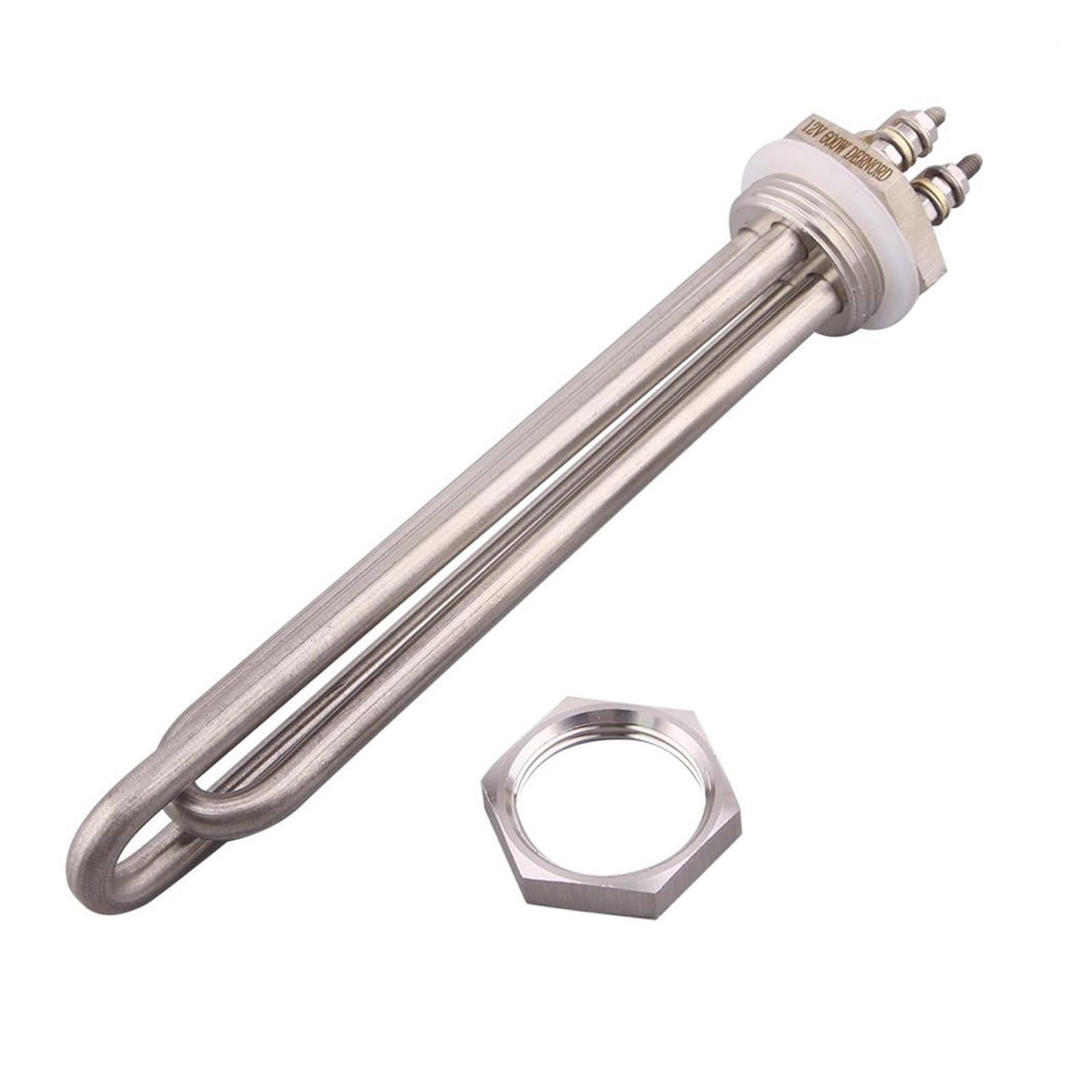 Resistenza per scaldabagno, Elemento riscaldante solare tubolare ad immersione for acqua 12V DC filo DN25 da 100W a 600W(B,300w)