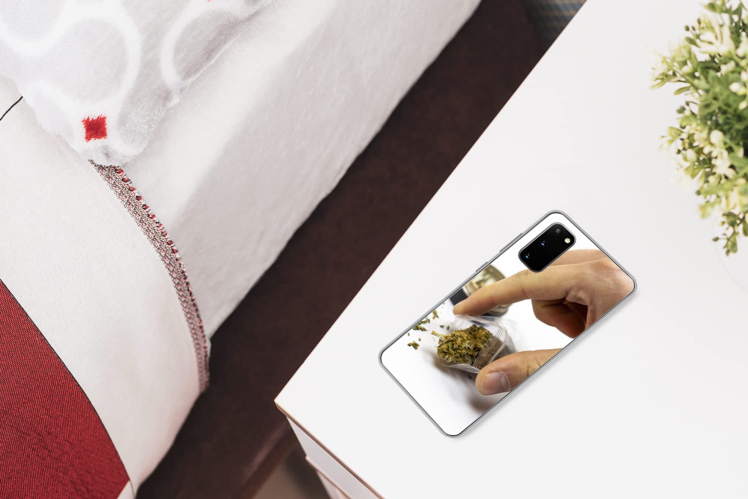 Funda para Samsung Galaxy S20 - Marihuana en una Bolsa de plástico con Molinillo - Funda de Silicona/Funda Blanda para teléfono móvil
