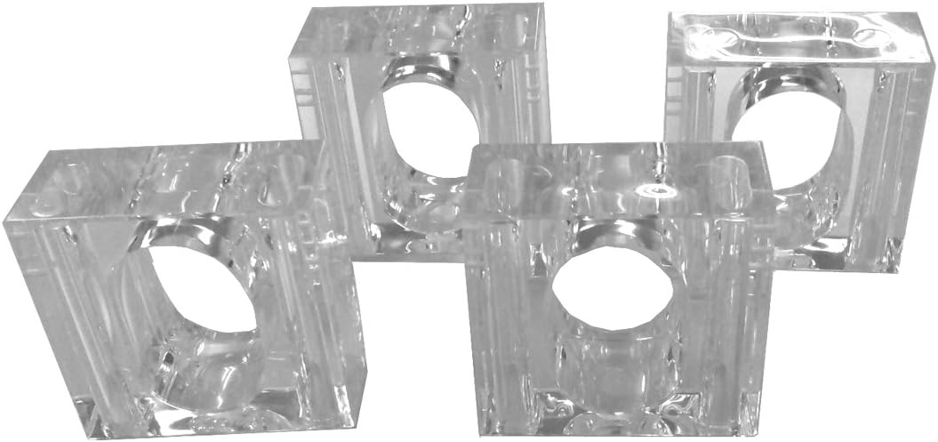 Clear Acrylic Salt & Pepper Napkin Rings (Set of 4)