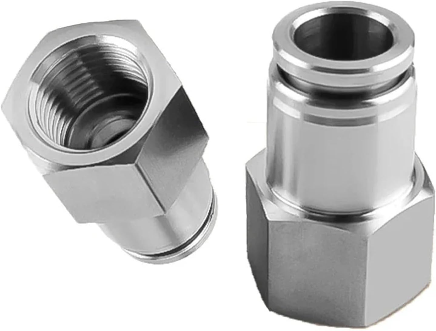 Quick Connect Air Hose Fittings, 2PCS Pneumatic Hose Fitting PC PCF PL PLF PB Quick Release Pipe Air Tube Connector(PLF,6mm-3/8)
