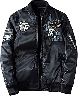 [NARANNBU] ナランブ MA-1 ジャケット ブルゾン ミリタリージャケット 中綿 両面着 男女兼用 防風撥水 刺繍 ワッペン 大きいサイズ ジャンパー