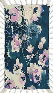 Abstract Watercolor Pattern Crib Sheets for Boys, Girls Machine Washable Soft Cozy Microfiber Fitted Crib Sheet for Standard Crib and Toddler Mattresses Boys Girls 28x52 Inch