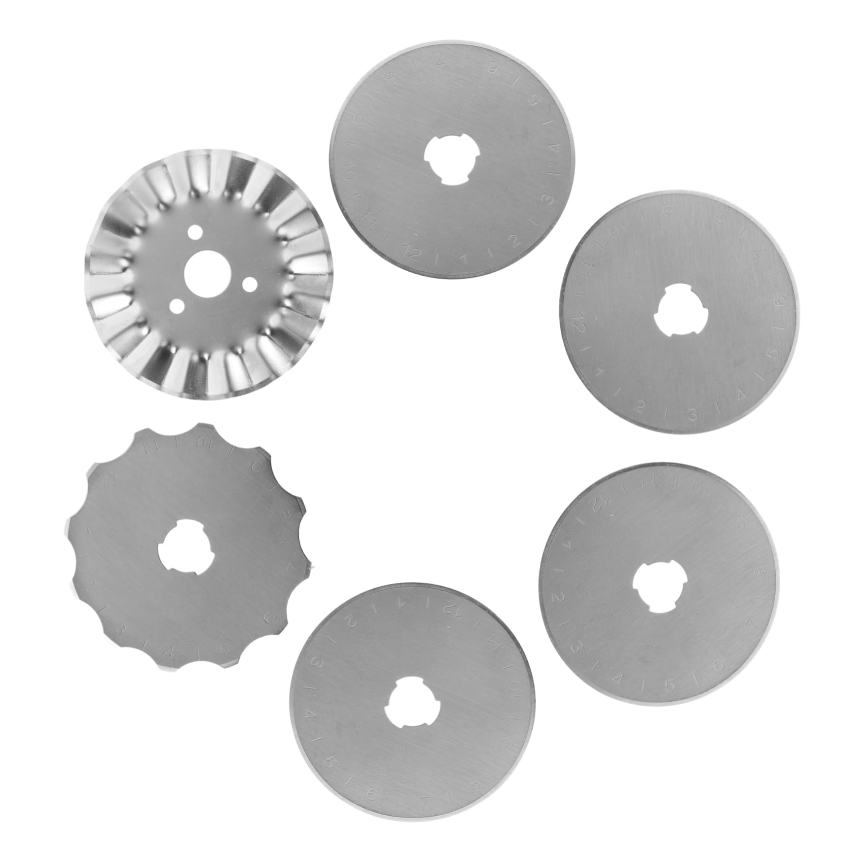 Gadpiparty 3 Ensembles Outil De Coupe Rotatif Couper Couture Grincer Tissu Tondeuse Rotative Partie Petit Papier Recouvert Multi Coupeur Acier Inoxydable Silver 6 Pièces * 3