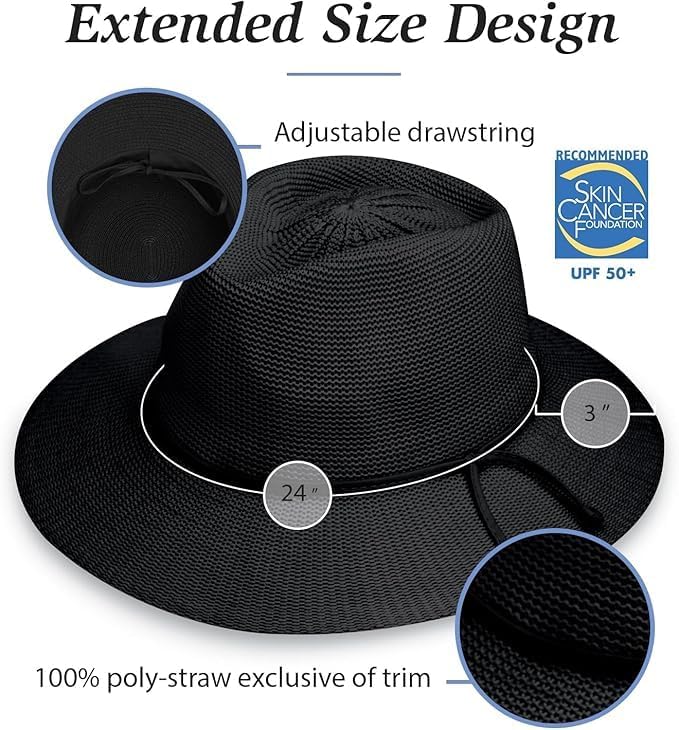 Wallaroo Hat Company – Women’s Victoria Fedora – UPF 50+ Sun Protection, Wide Brim, Packable Design and Adjustable Sizing for Medium Crown Sizes – Sun-Smart Hat for Everyday (Olive) - Image 4