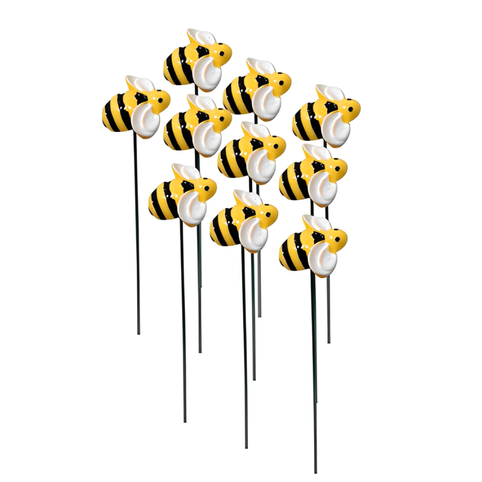 Garden Decoration Items Outdoor, 10PCS Bee Garden Stakes Decor for Garden Pathways, Decorative Garden Stakes for Plant Pots, Balcony Decoration Items with Bee Decor-image-23