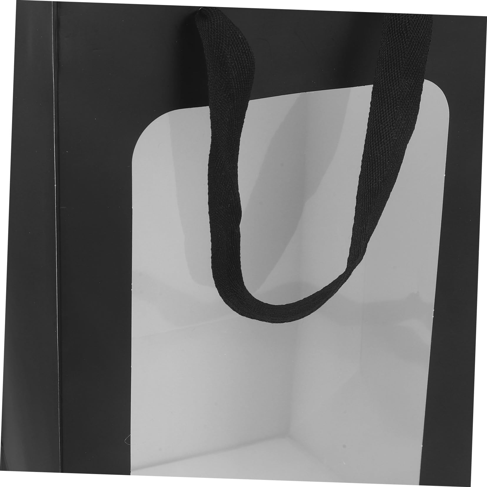 SOLUSTRE Sacchetti Regalo Finestra Trasparente 10pezzi in Carta Nero per Caramelle Feste Natale Regali
