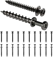 Laffeya Bear Claw Picture Hanging Screws - Double-Headed Hooks for D-Rings, Sawtooth, Wire & Keyholes (40-Pack Mix Sizes, Black)