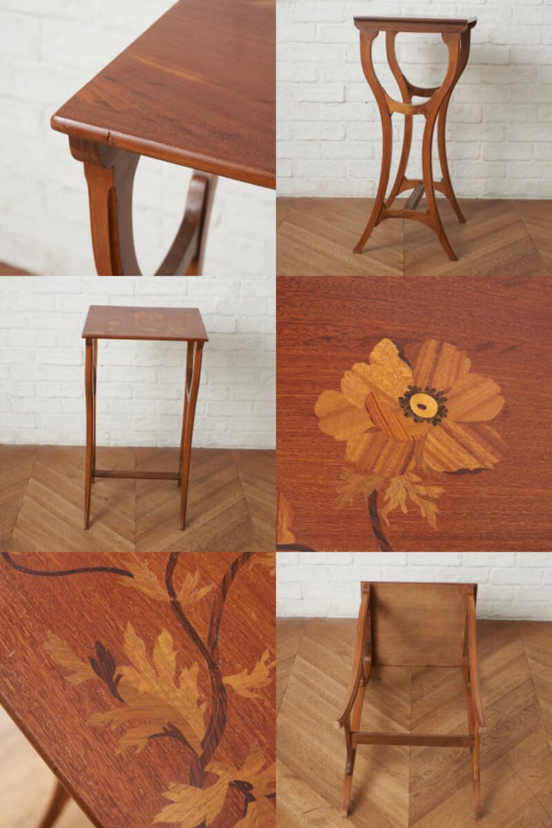 Amazon.co.jp: IZ76847Fエミールガレ 象嵌 サイドテーブル マホガニー