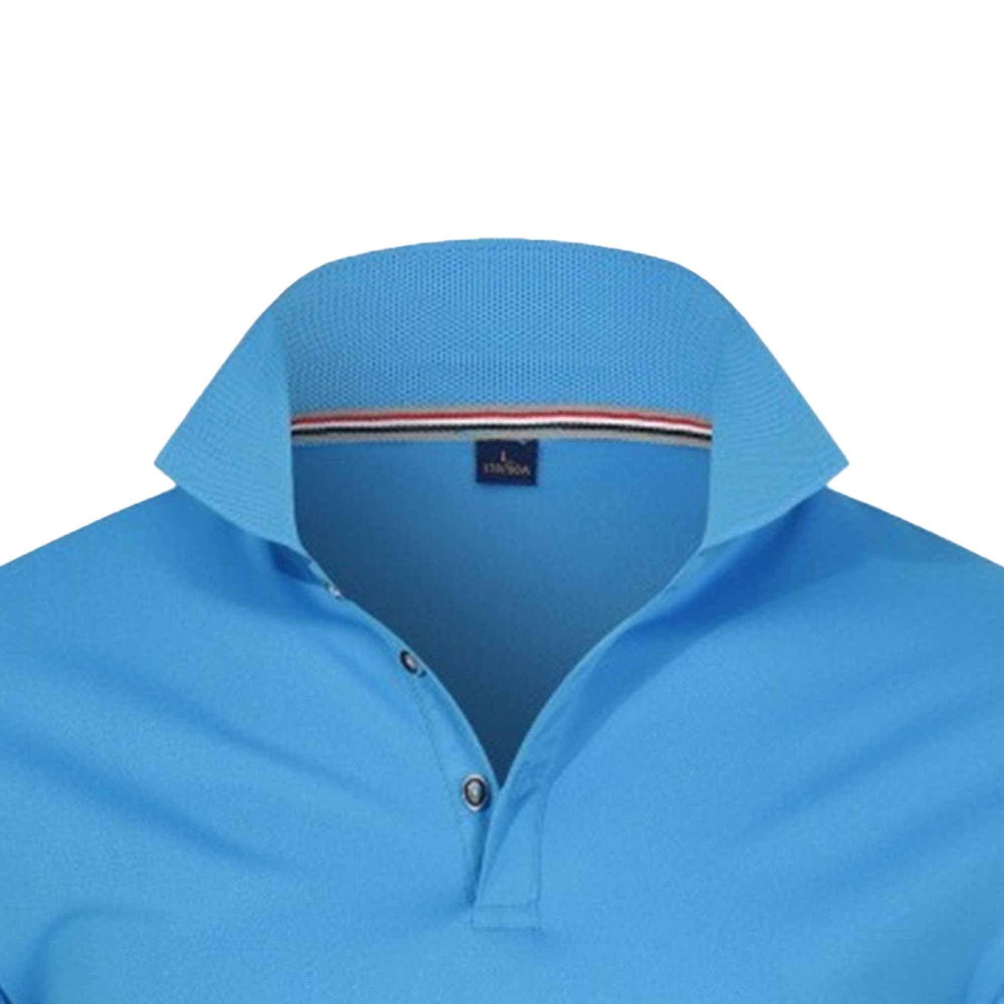 Men Quarter Button Business T Shirts Simple Style Casual Lapel Short Sleeve Shirt Summer Classic Solid Pullover Top (Sky Blue,Medium)