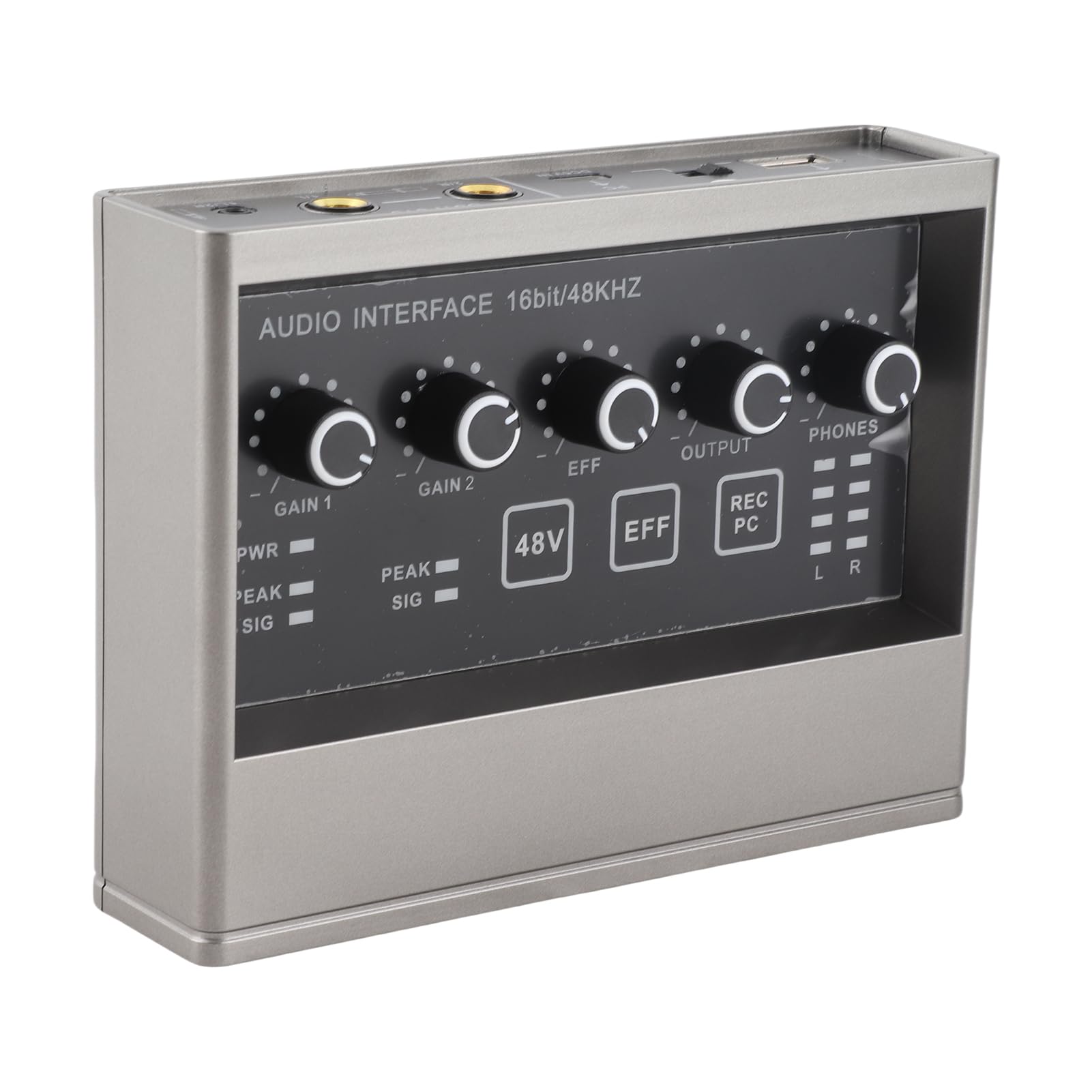 Mezclador de Tarjeta de Sonido en Vivo con Reverberación DSP para Grabación de Estudio, Reducción de Ruido para un Sonido Claro, para Productores Musicales y Diseñadores de