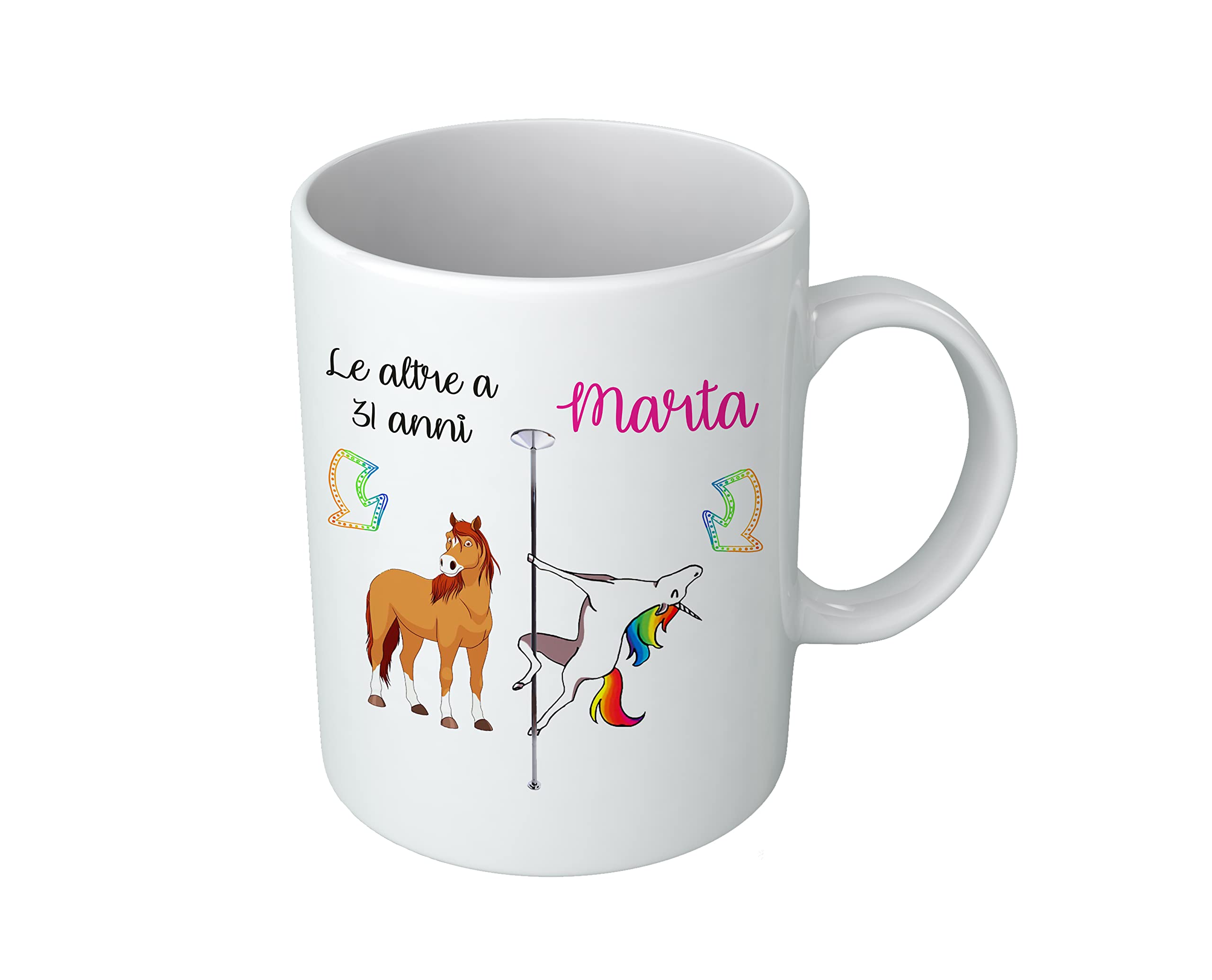 Puzzletee Tazza Compleanno Donna 45 Anni Personalizzata - Le Altre - [PERSONALIZZA NOME] - Regalo Compleanno - Tazza 45 Anni Personalizzata - Idea Regalo Donna