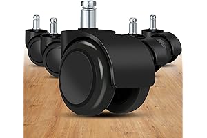 2 Inch Replacement Office Chair Caster Wheels Set of 5