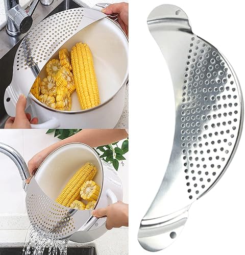 Miniatura 5 de Half-Moon - Colador de cacerola, colador para fideos de espagueti, grasa y verduras
