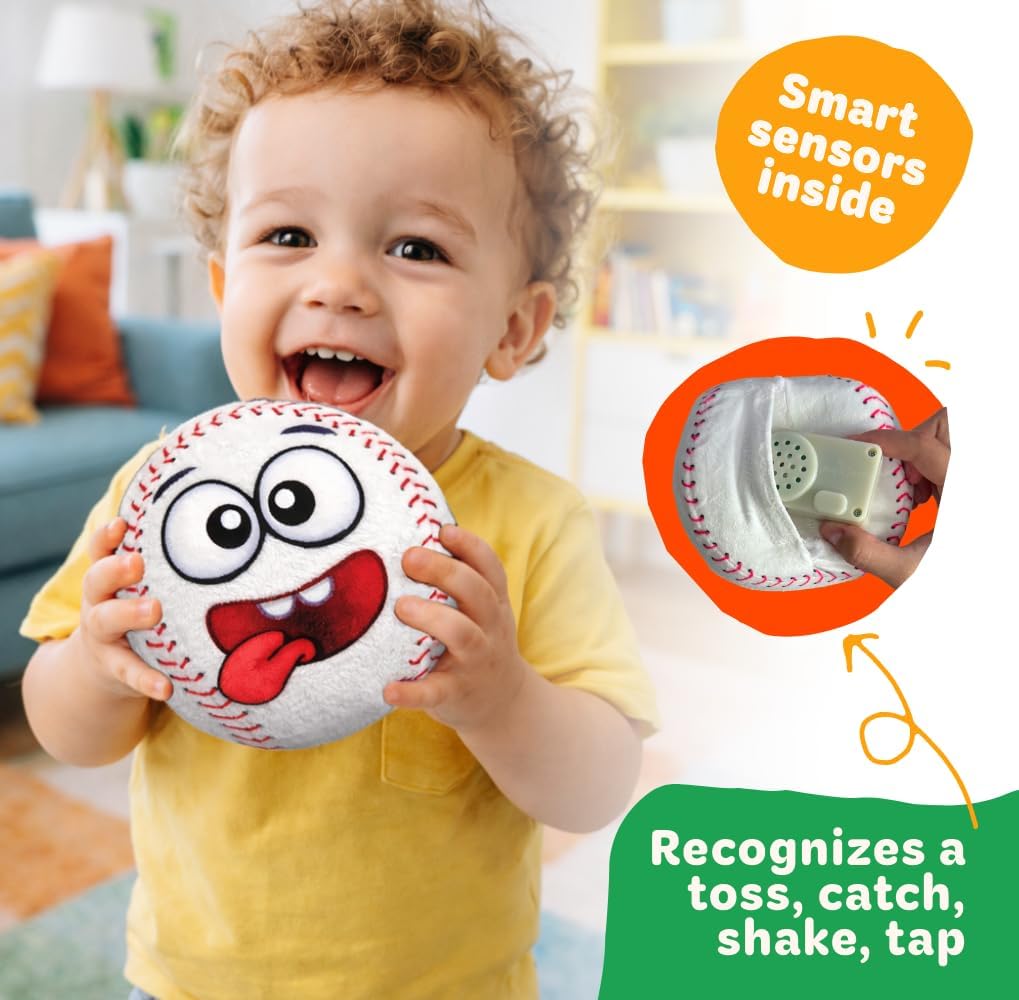 Move2Play, Hilariously Interactive Toy with Music & Sound Effects for Boy & Girl | Ball for Toddler & Baby | 6, 12, 18+ Months | 1, 2, 3+ Year Old