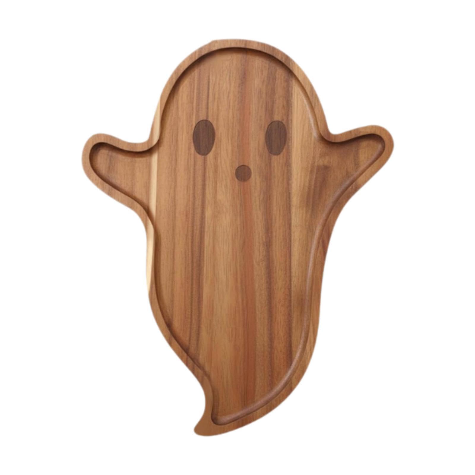 Bandeja Madera para Servir, decoración Halloween, Tabla Decorativa, Bandeja para Comida, Plato para la Mesa del Comedor, Mesa Carne