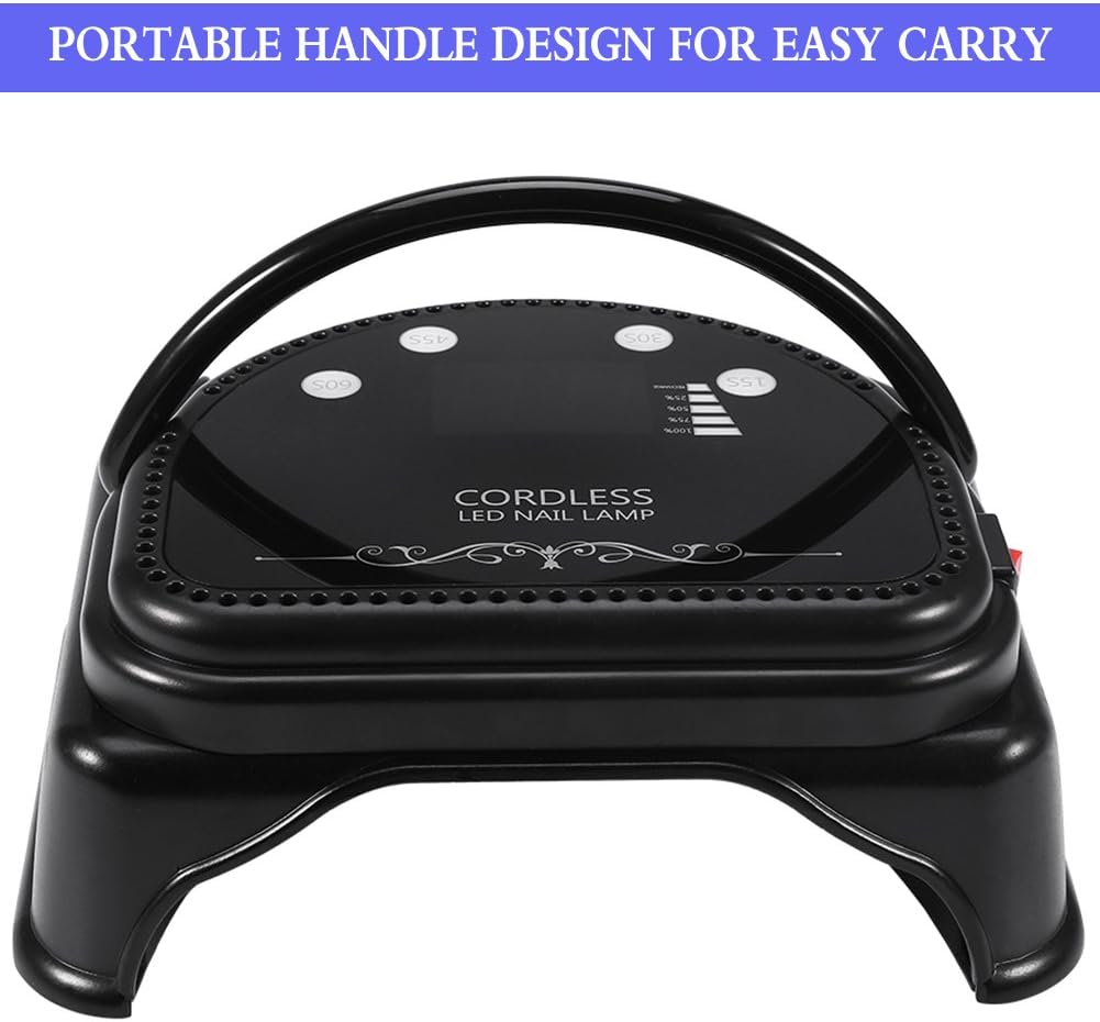 ZJchao 64W Nail Polish Dryer, LED Nail Lamp with Quick Curing, Rechargeable Smart Sensor, Professional Gel Nail Lamp for Home Salon