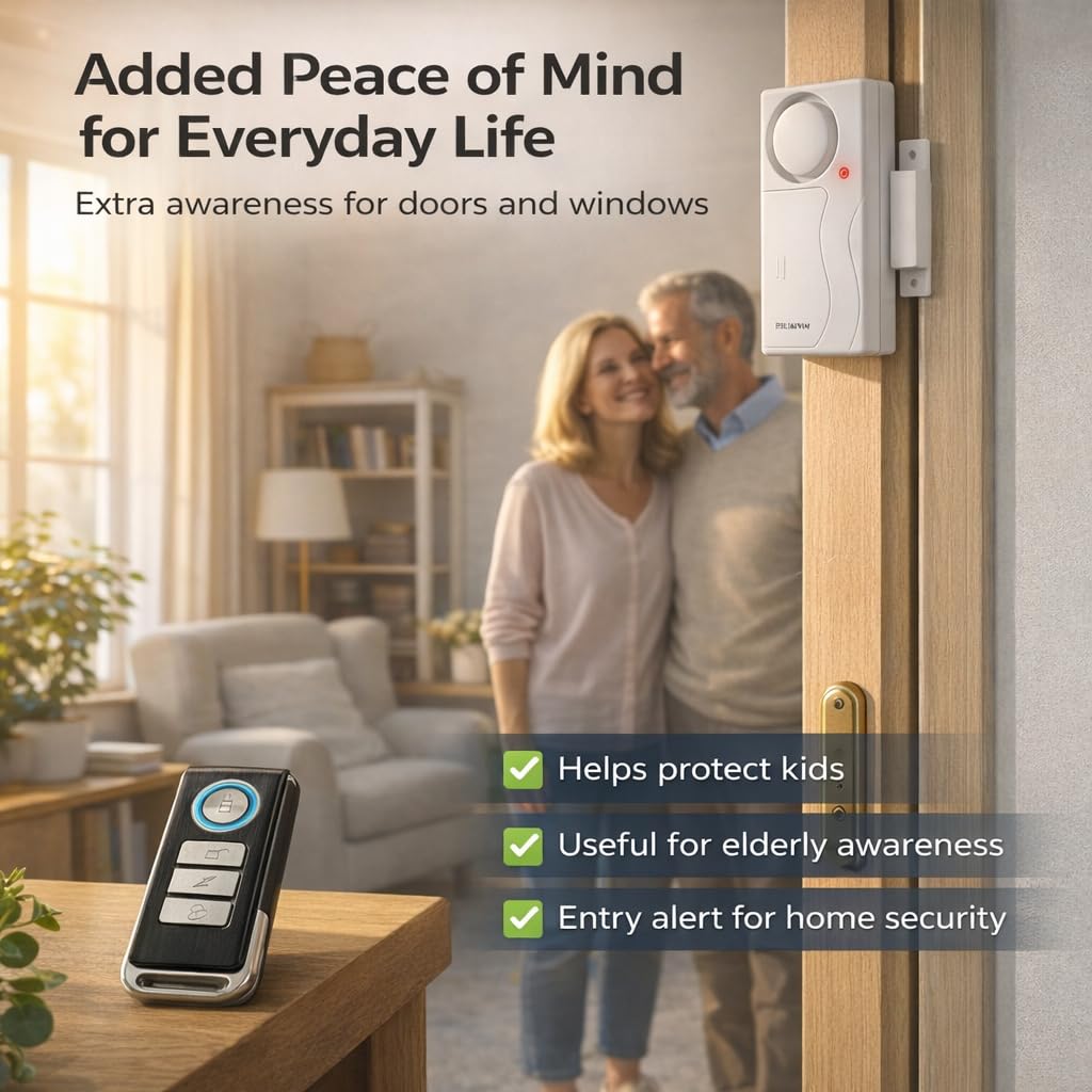 HENDUN Alarma Multiusos Blancas A038 con Control Remoto