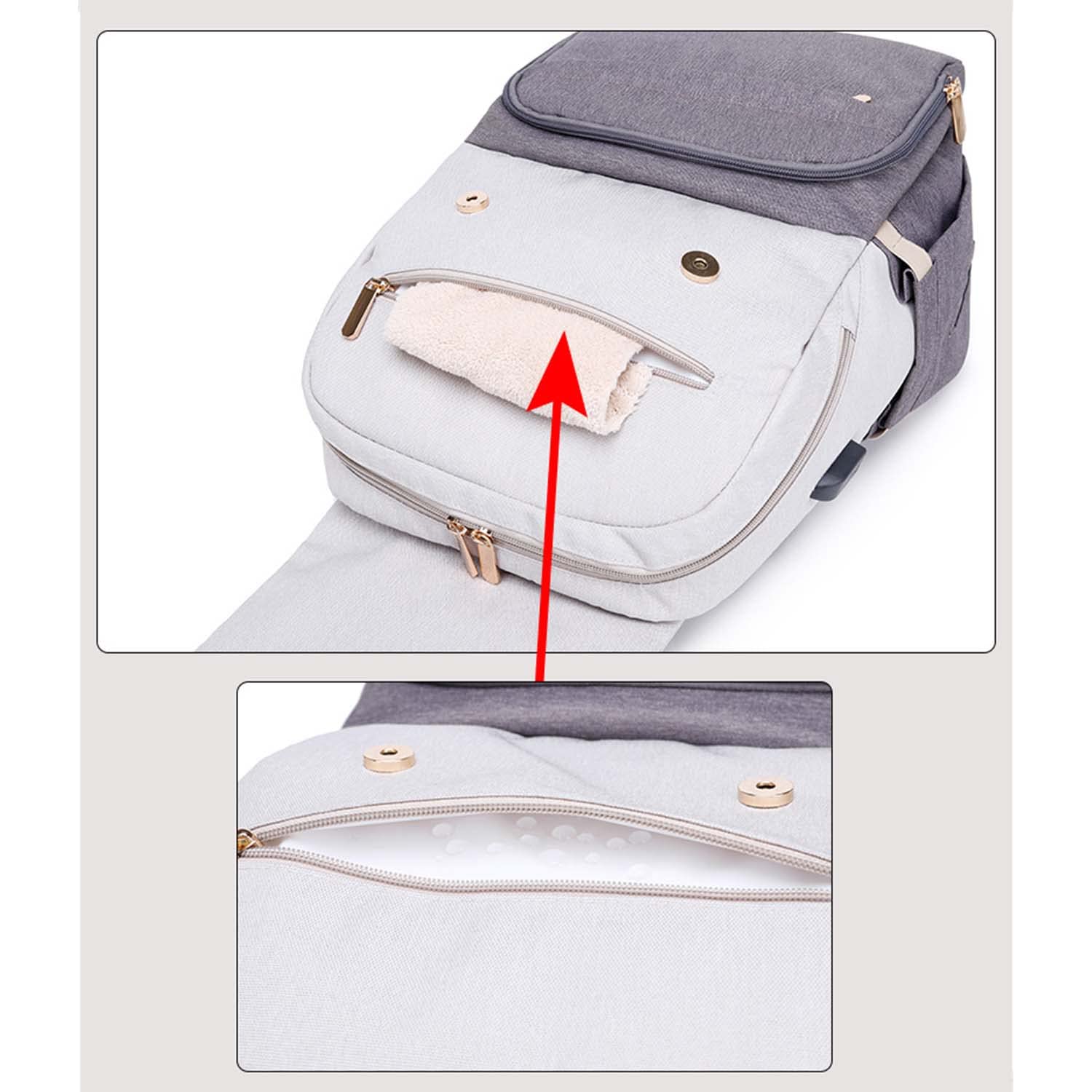 Bolsa de Pañales para Madres Mochila de Maternidad para Cochecito de Bebé Bolso Impermeable Mochila para Pañales de Lactancia Bolsas para Salir