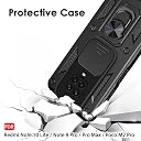 TheGiftKart Tough Armor Bumper Back Cover Case for Mi Redmi Note 10 Lite/Note 9 Pro/Pro Max/Poco M2 Pro | Kickstand & Ring Holder | 360° Protection Back Case (PC & TPU, Sliding Camera Cover, Black) gallery image