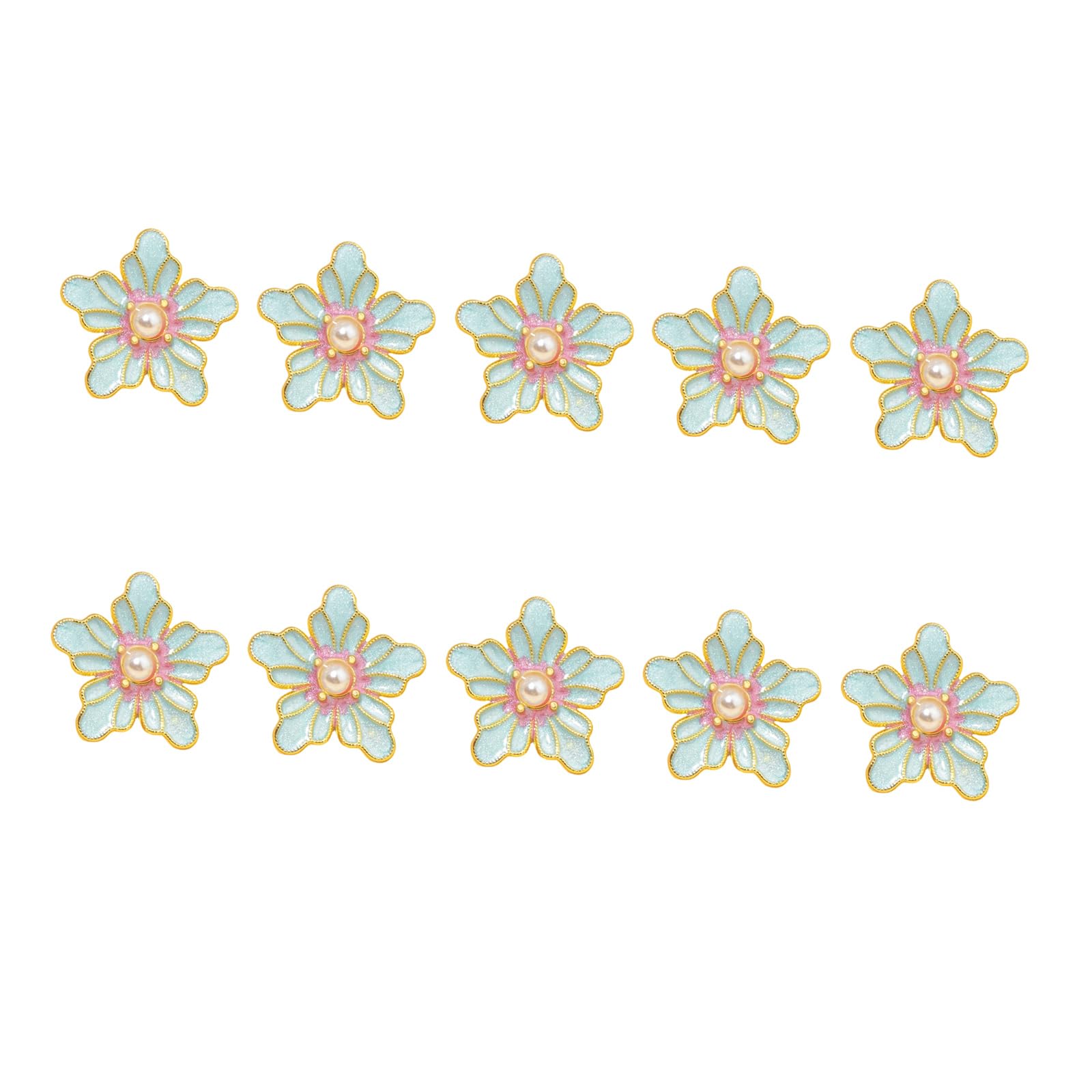 our fave 10Pcs Flower Shape Alloy Cufflinks Buttons Multipurpose Sewing Buttons for Garments Jackets Shirt Clothing Decoration Metal Flower Cufflinks for Shirts
