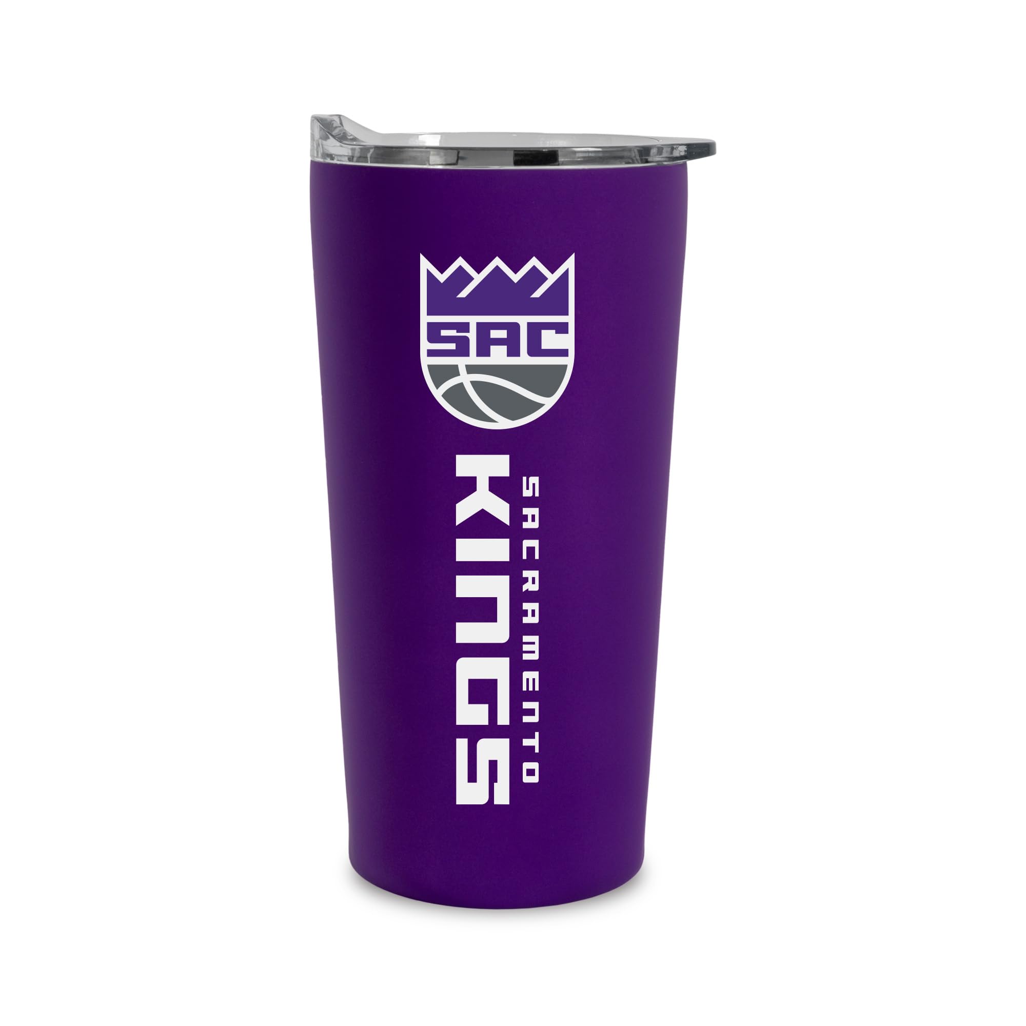 Rico Industries NBA Basketball Sacramento Kings 18oz Soft Touch, Easy Grip Tumbler