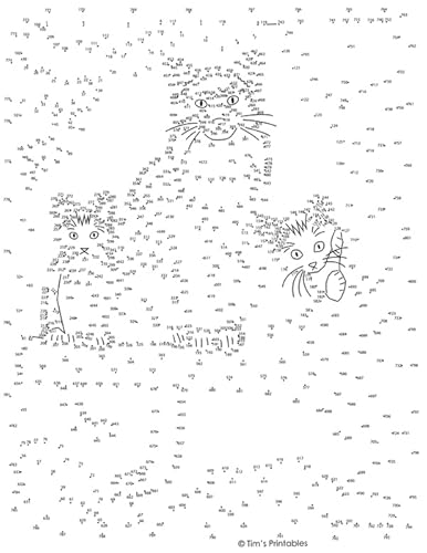 Cat Dot To Dot Connect The Dots