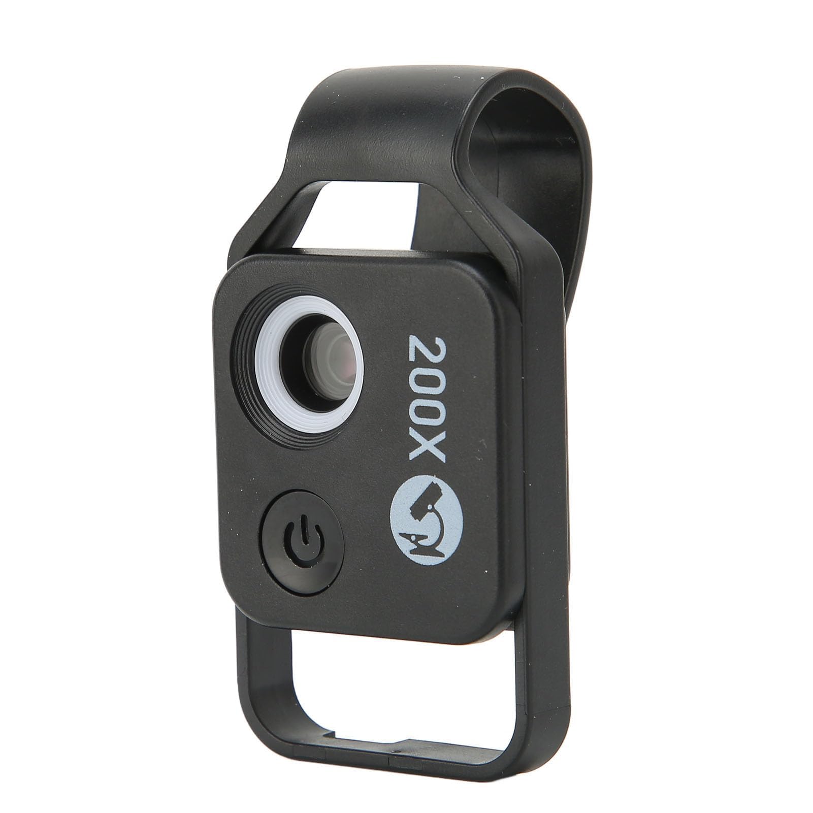 APL-MS002 Handy-Mikroskop, mit Kleiner und Praktischer Clip-Form, Schnell Fokussierendes LED-Objektiv, 200-fache HD-Vergrößerung, Telefonkamera, Makroobjektiv mit Langer (Schwarz