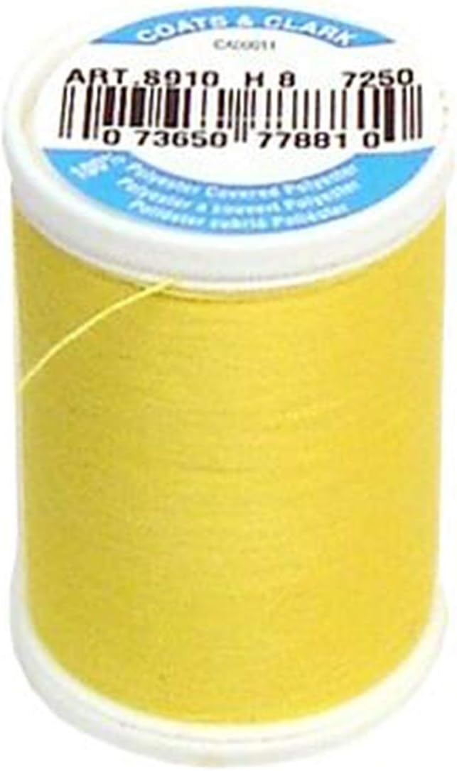 Coats & Clark Thread Zippers Dual Duty XP General Purpose Thread, 250-Yard, Sun Yellow