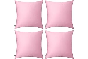Thmyo 4-Pack 18x18 Pink Pillow Covers