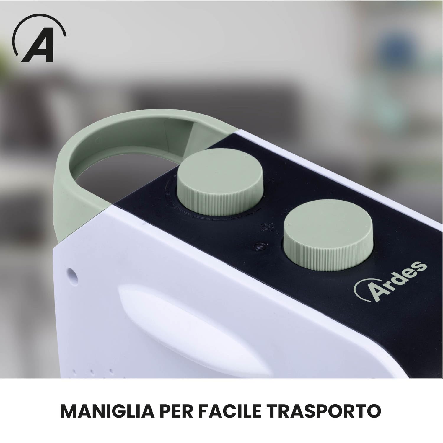 ARDES VERTIGO AR4F15 Termoventilatore elettrico ceramico 2000 W con termostato e ventilazione per bagno e uso occasionale