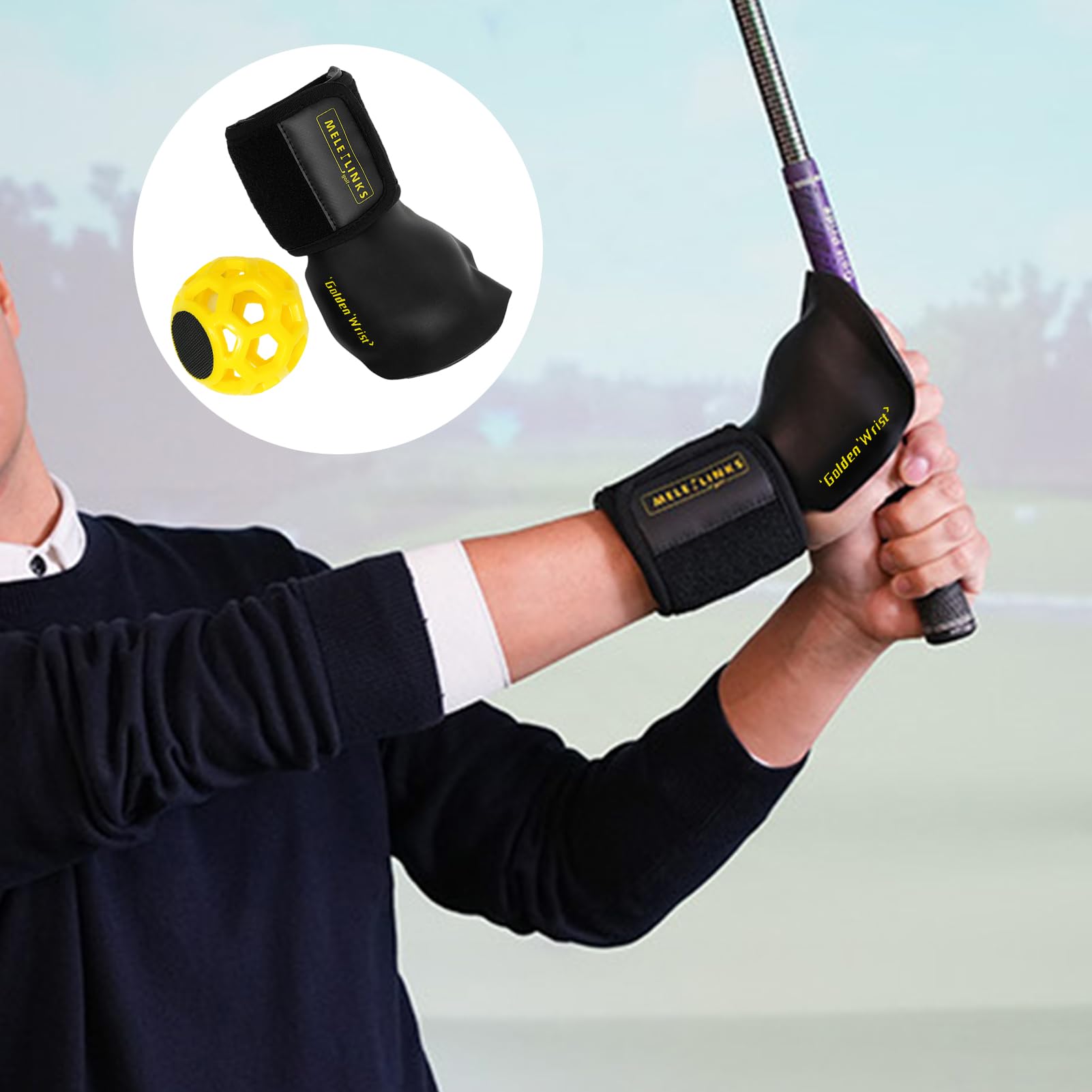 Tri-Set Schwungtrainer-Set – Handgelenkwiege + Gurt + Kinematik-Ball, Schwungweg-Korrektor für Reichweite und Distanzkraft