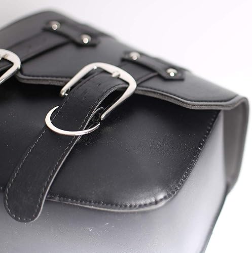 Miniatura 5 de Vechkom Bolsas laterales para motocicleta, alforjas de piel sintética para Harley Sportster impermeables