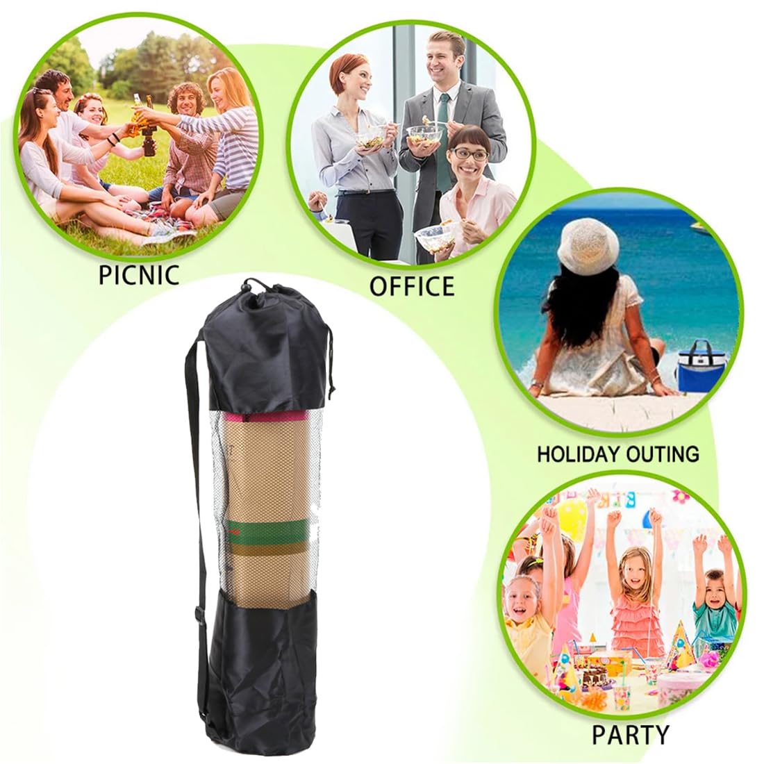 Borsa Per Tappetino Yoga RDNKVB - Impermeabile, Tracolla Regolabile, Design Funzionale, Regalo Ideale Per Donne - Foto 6