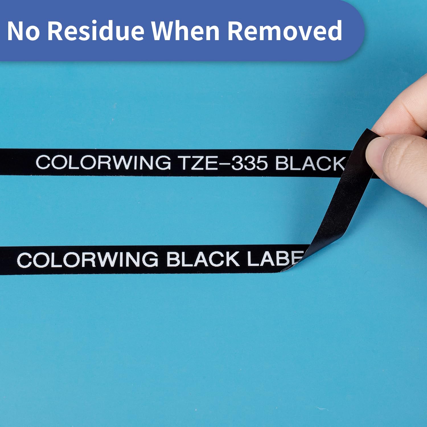 COLORWING - Nastro di ricambio per etichette Brother P-Touch TZe-335 TZ-335, 12 mm, 1,2 cm, laminato, bianco su nero, per Brother PT-D210 PT-D400 PT-D600 PT-H110, confezione da 5
