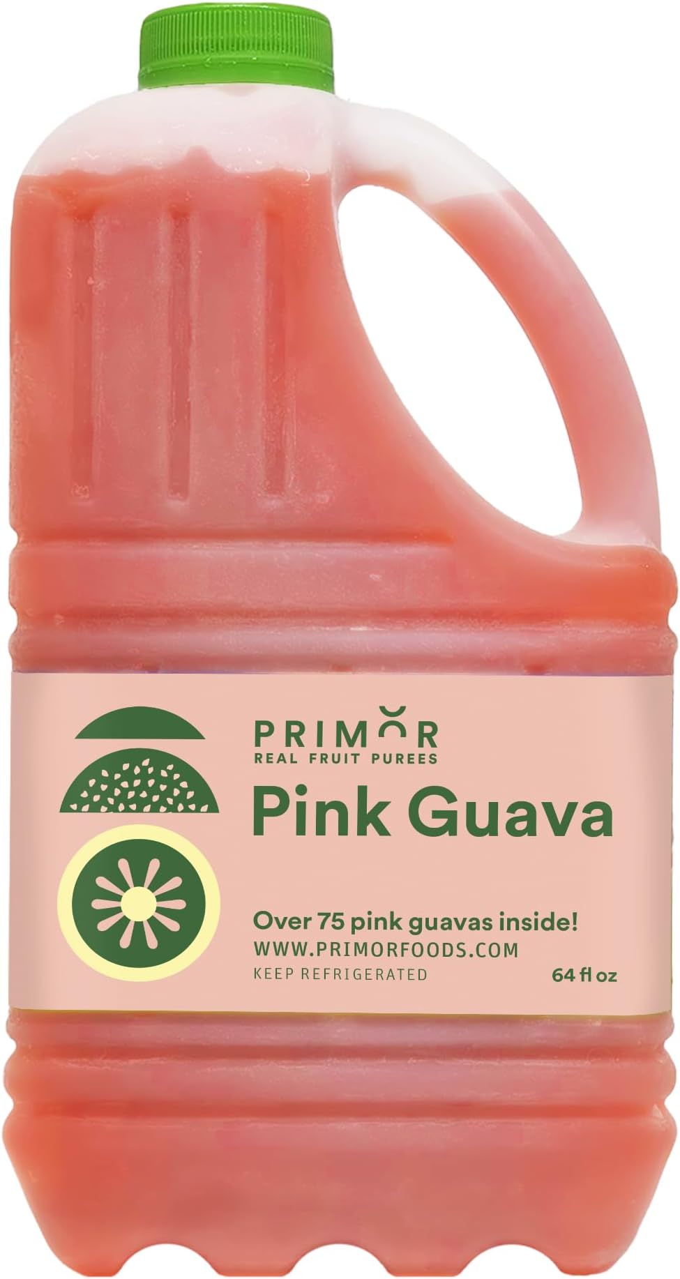 Primor Fruit Purees | Made with Real Fruit | Countless Applications: Juices, Smoothies, Cocktails, Desserts, and More - Pink Guava