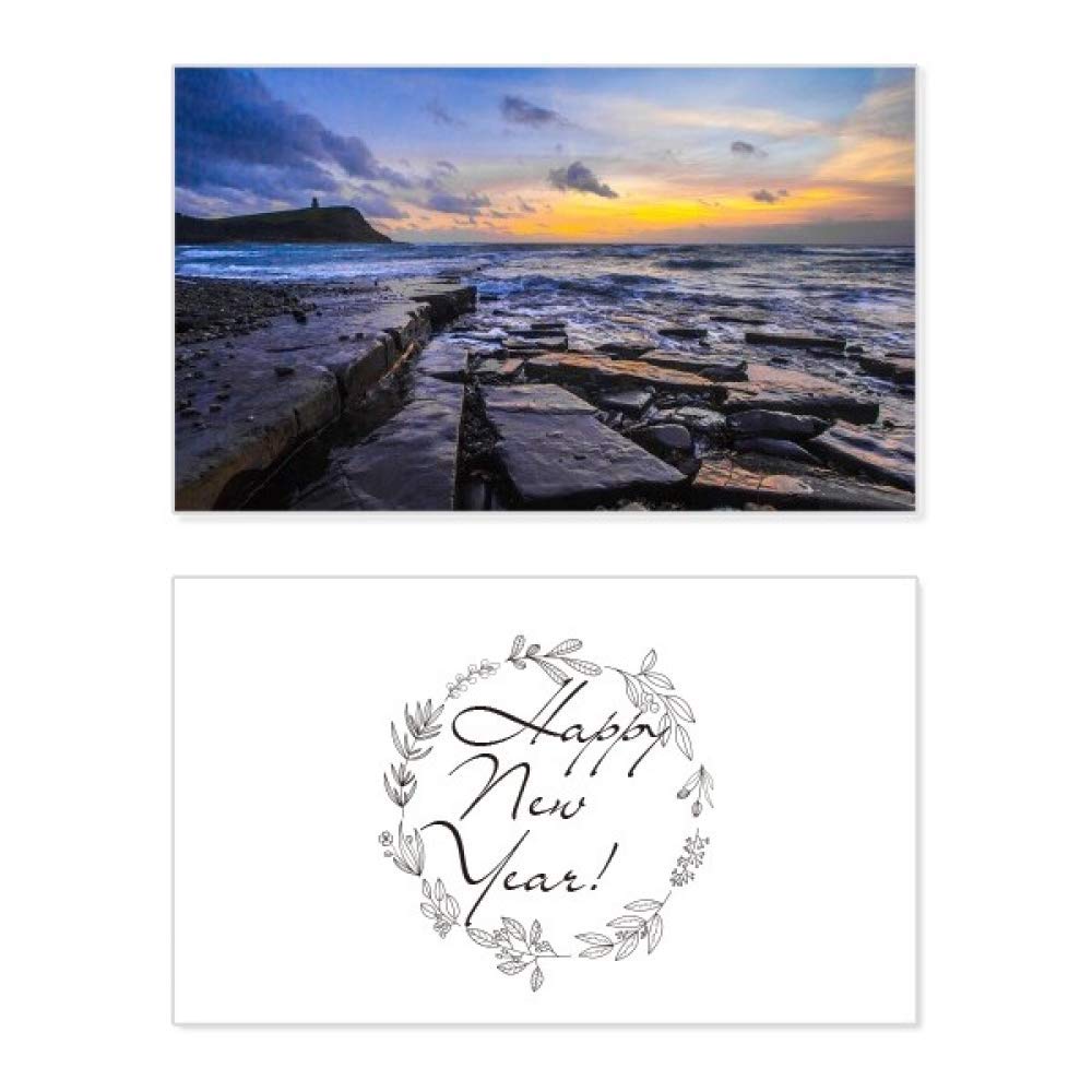 Tarjeta conmemorativa Ocean Stone Water Science de Año Nuevo con bendición 5