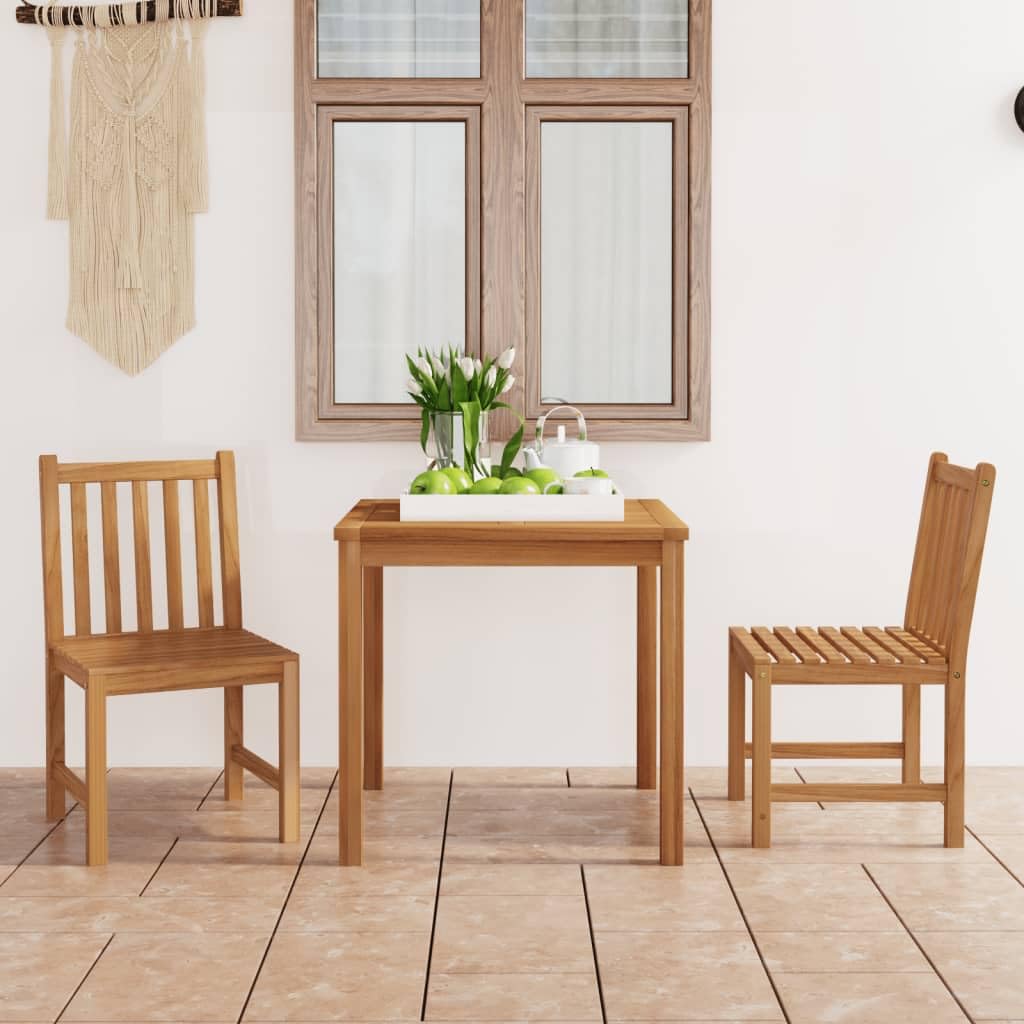 Mobili,Mobili da esterno,Set di mobili da giardino,Set da pranzo da giardino in legno massello di teak da 3 pezzi