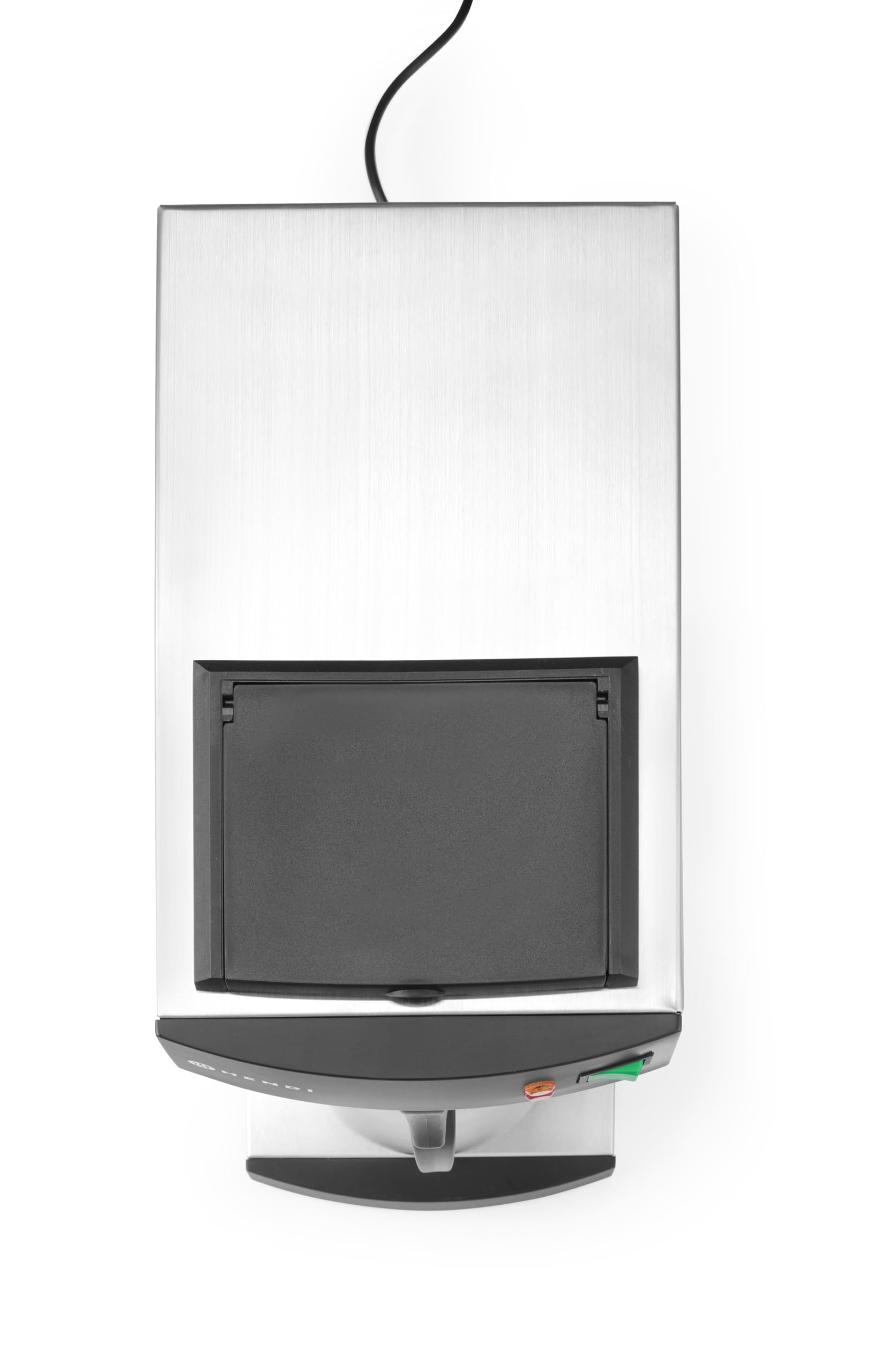 HENDI Cafetera de goteo, eléctrica, para café molido de filtro, incluye 100 filtros de papel y 1 jarra térmica de 2L, cafetera de filtro, 230V, 1400W, 215x410x(H)520mm, acero inoxidable