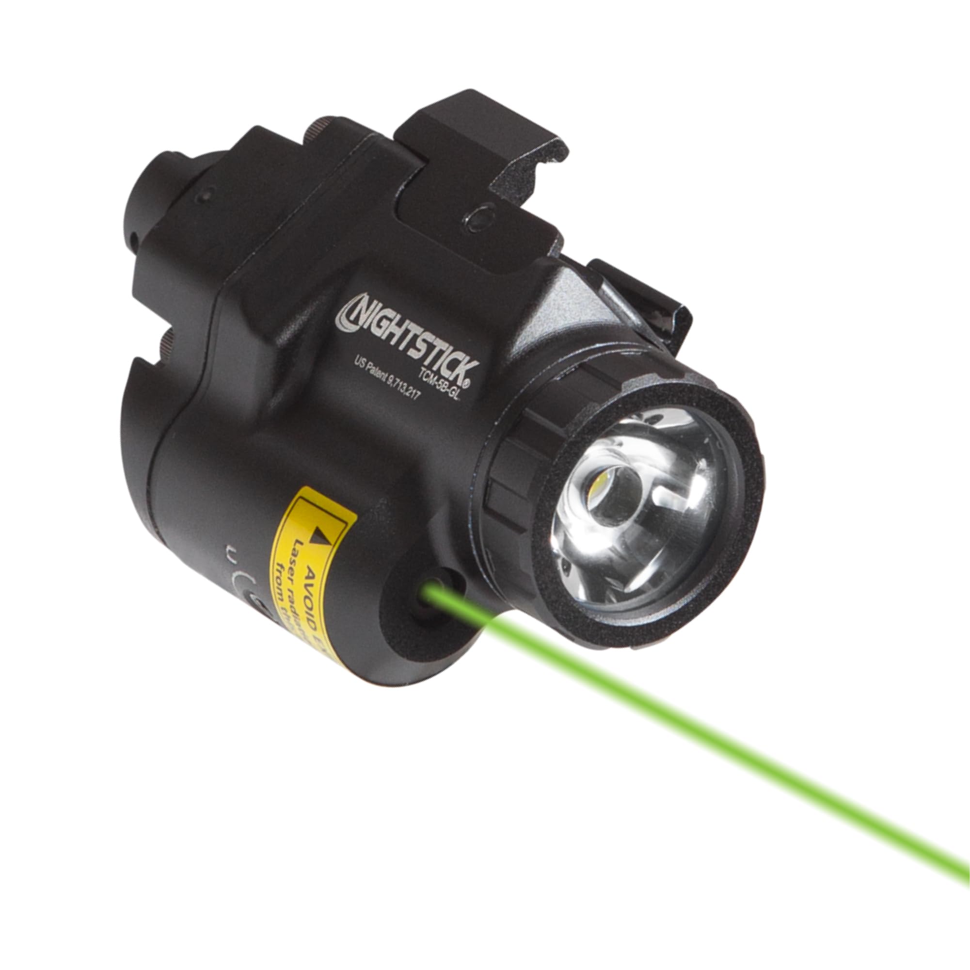 Nightstick TCM-5B-GL Subcompact Handgun Light w/Green Laser, Short/Narrow Rail Models - 1 CR123 - Black
