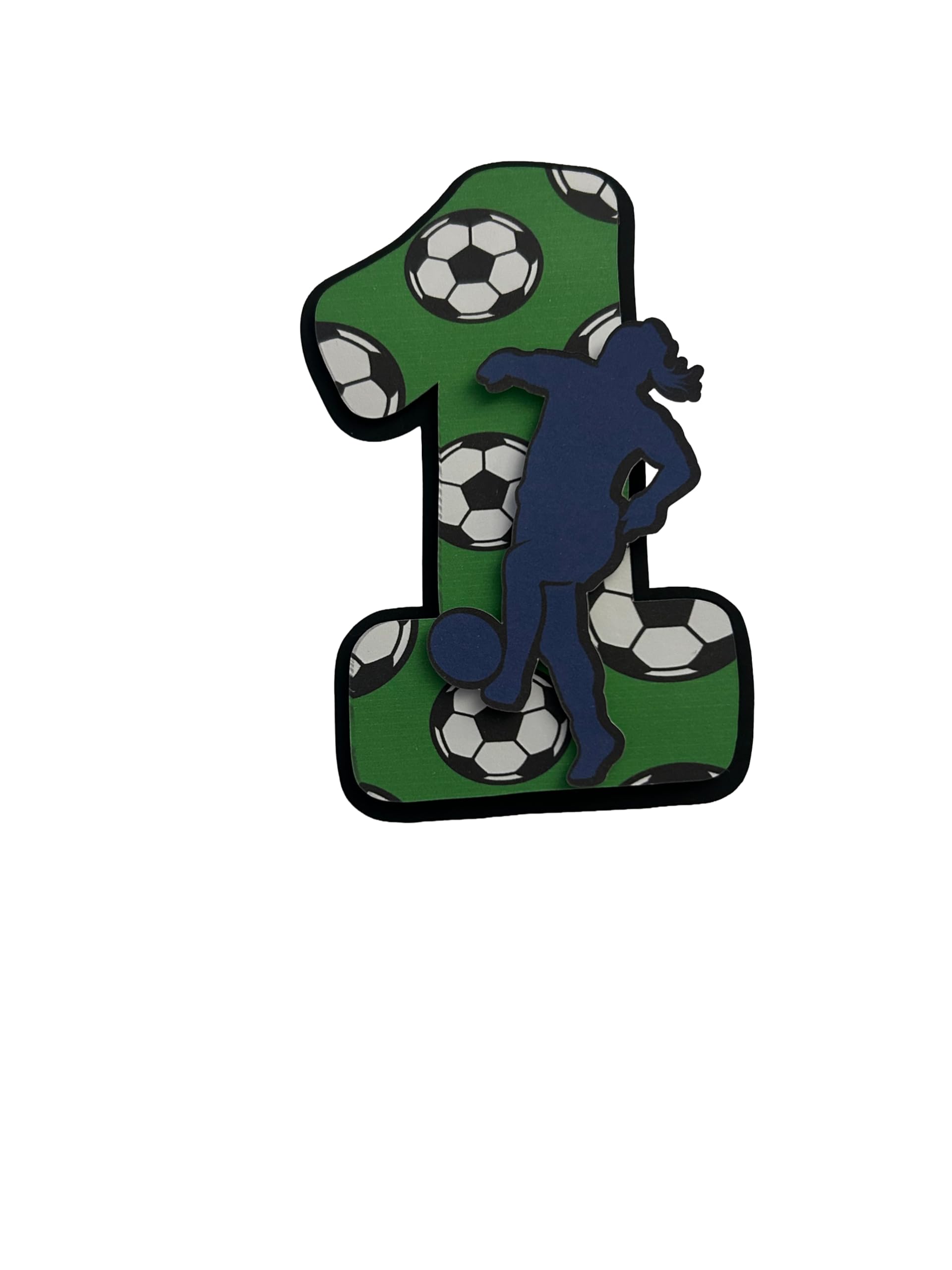Football Themed Cake Topper (Number 1)