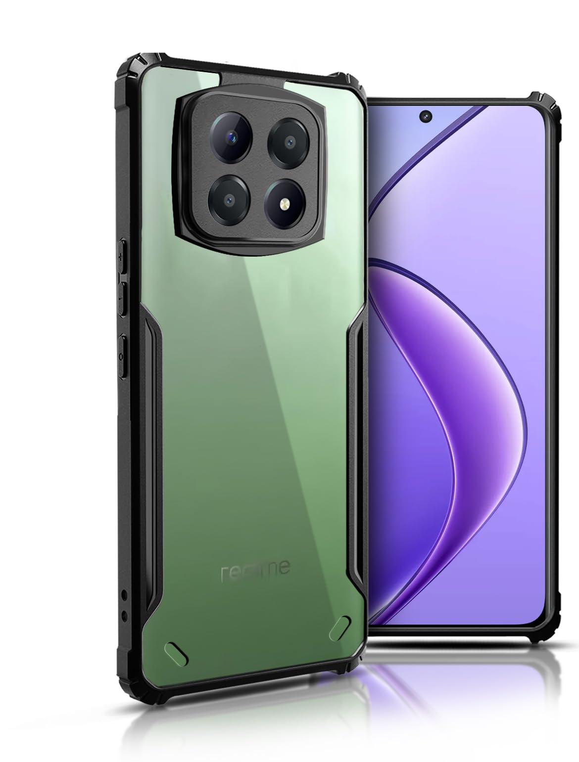 Hupshy Realme P2 Pro 5G Back Case Cover, Camera Bump Protection, Shockproof Bumper Crystal Clear, Slim 360 Degree Protection, Acrylic Transparent Eagle TPU+PC (Matte Black) (B0DG8Z1NHY) Amazon Price History, Amazon Price Tracker
