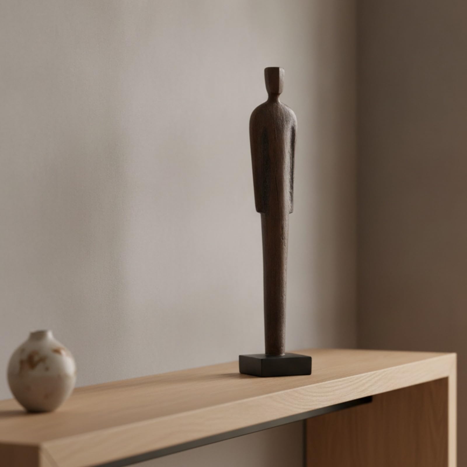 Qianly Escultura Conceptual Artística | Figura Resina, Morno, Adorno, para Recibidor, Estantería, S