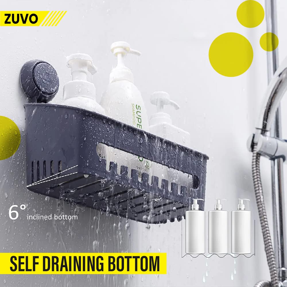Étagère de Douche, sans Perçage, avec 4 Niveaux, Blanc Nuage | Leroy Merlin Étagère de Douche, sans Perçage, avec 4 Niveaux, Blanc Nuage | Leroy Merlin