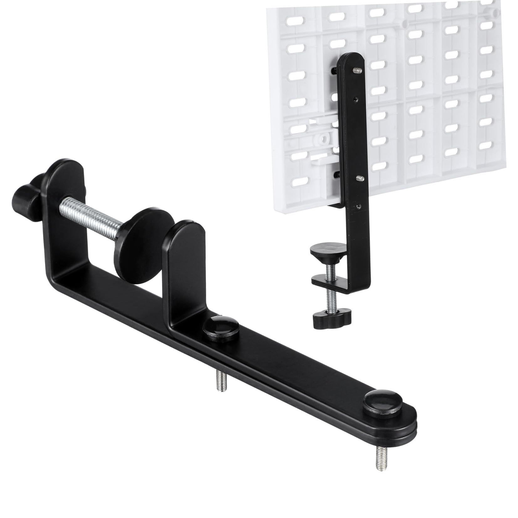 Support de bureau à panneau perforé pour fixer vos accessoires sans trouer votre table