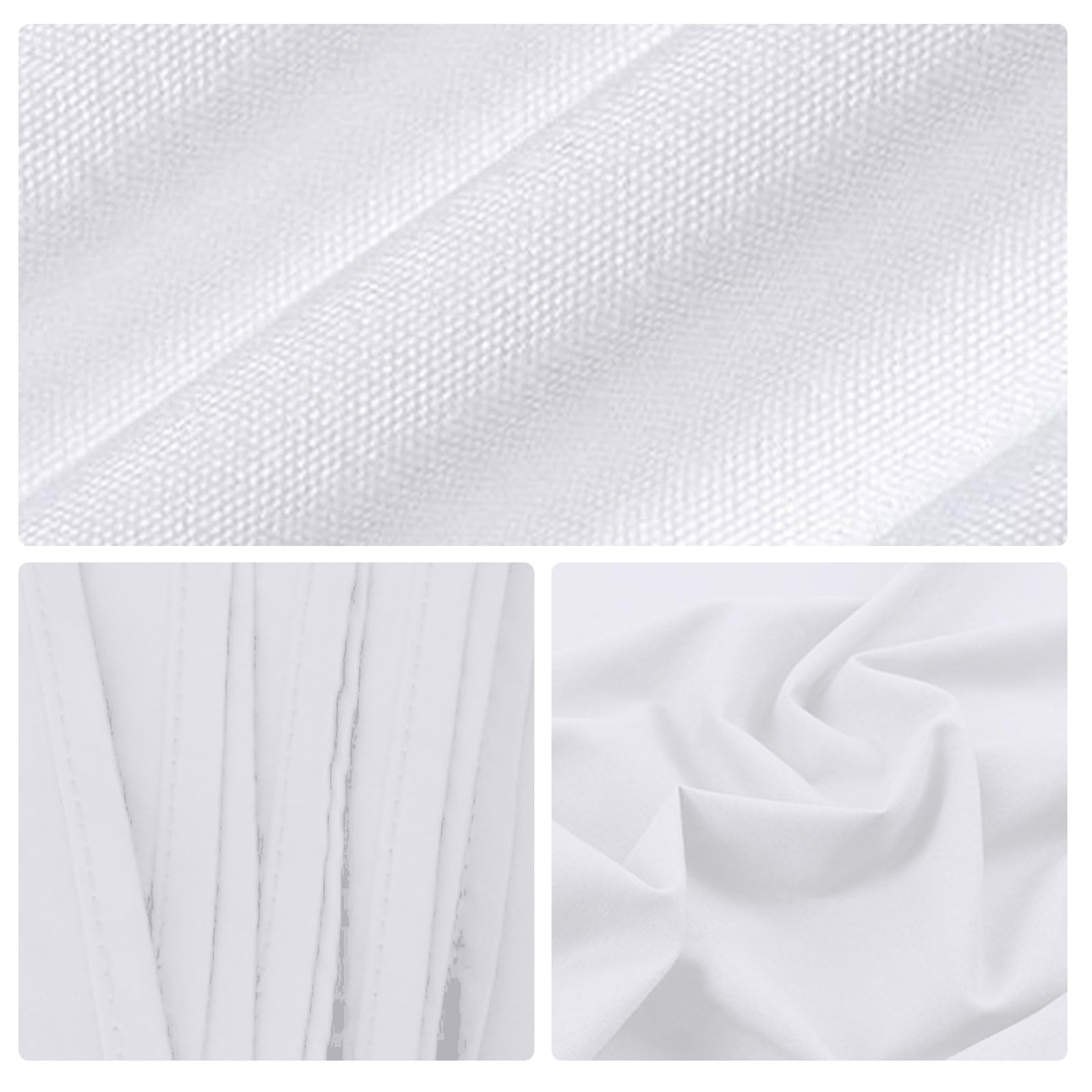 Toile de fond pour photo, blanc, 3 x 6 m, grand fond pliable, en polyester, lavable, pour photographie, vidéo, photographie de mode, mariages, fêtes et anniversaires