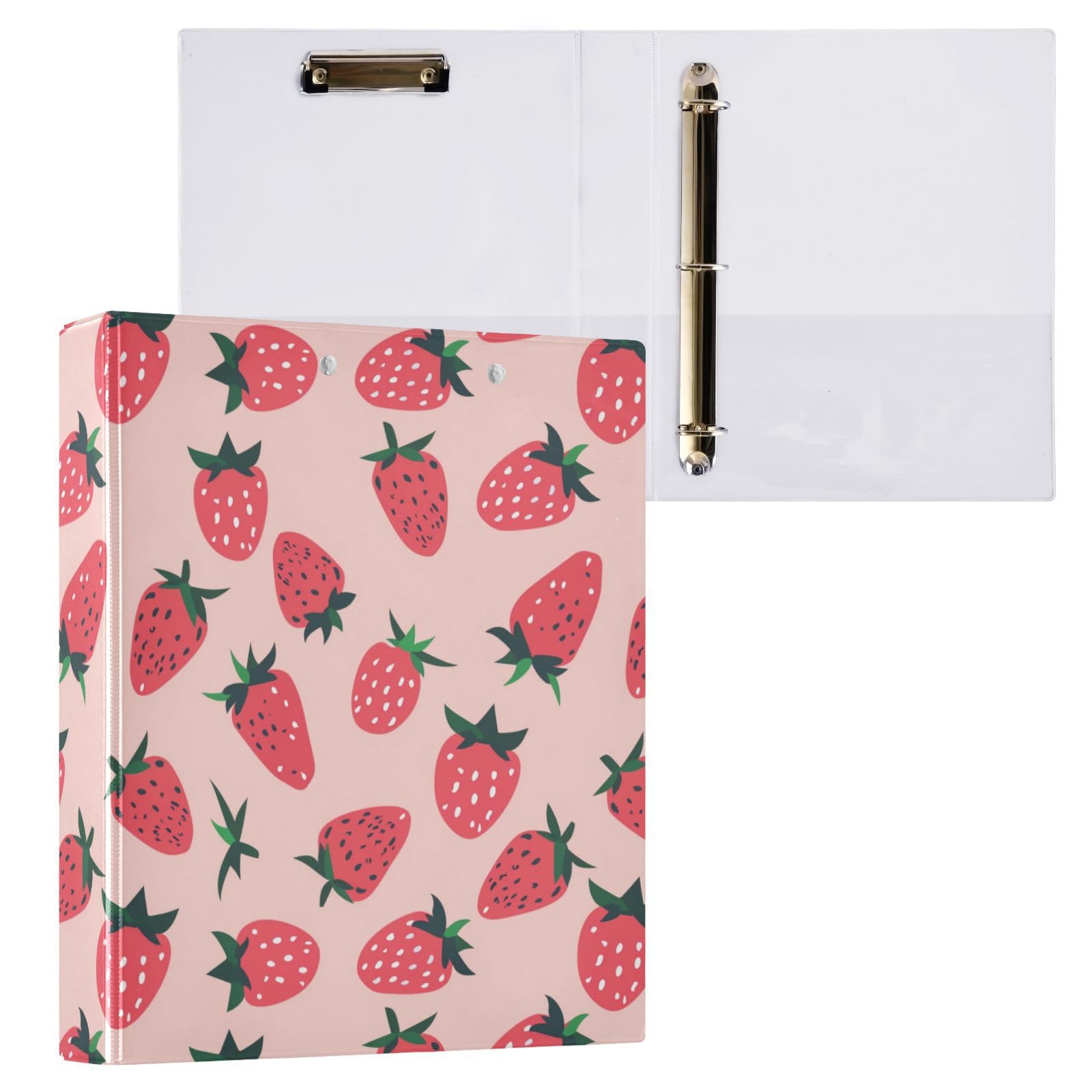 strawberryページ Amazon.com : CWUPZAY 3 Ring Binder 1 Pack Cute Strawberry