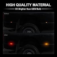 Vista 7 de litzland 4 luces LED de posición laterales compatibles con Dodge Ram 2500 3500 2003-2009 lente ahumada doble defensas parachoques lámparas para SLT