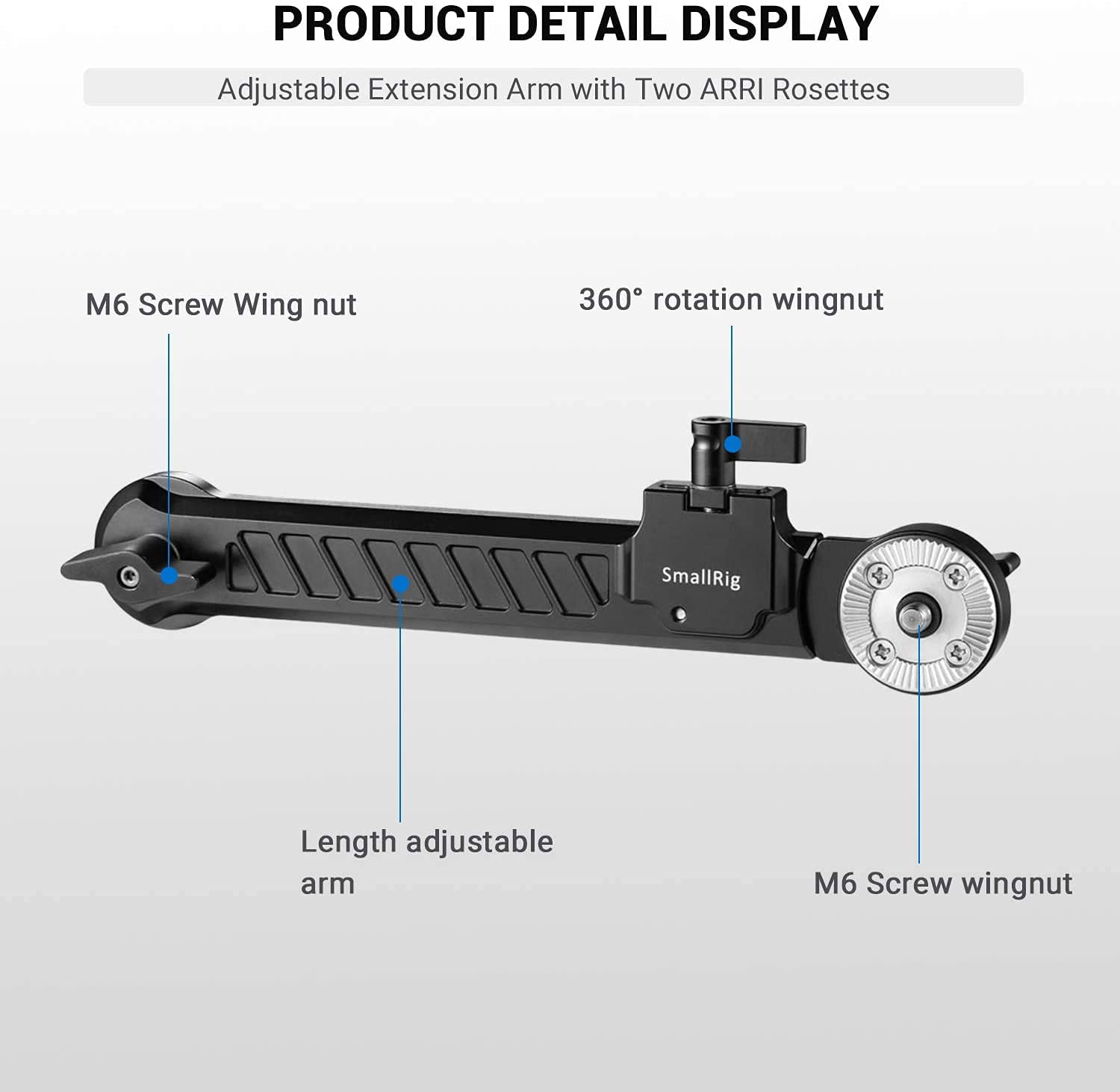 SMALLRIG Erweiterung Arm mit Rosette 1870 für Sony FS5 FS7 Grip
