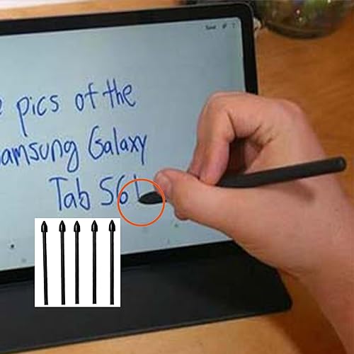 Miniatura 3 de Paquete de 5 puntas de repuesto negras para bolígrafo Tab S6, compatibles con Samsung Galaxy Tab S6, puntas de repuesto + 1 pinza